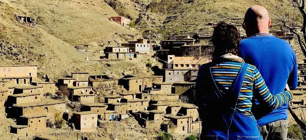 a Berber village in the mountains of the High Atlas