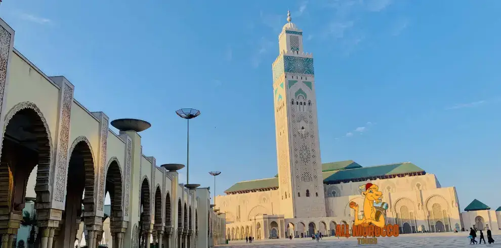 in this 10-Day Morocco Tour from Casablanca you will visit Hassan II Mosque Casablanca