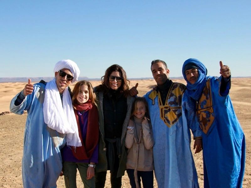 Family enjoying a Merzouga Desert tour from Errachidia