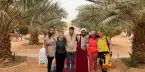 happy foreigners in sahara sky luxury camp